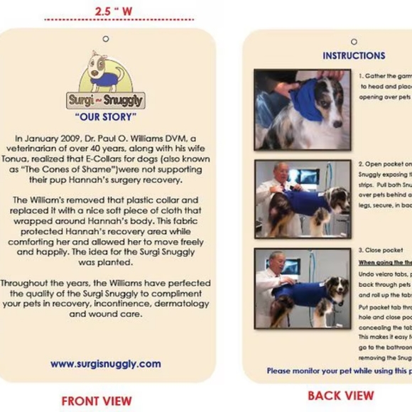 🐾 Surgi Snuggly Wonder Suit Post Surgical Healing Dog , NWT - Picture 5 of 6